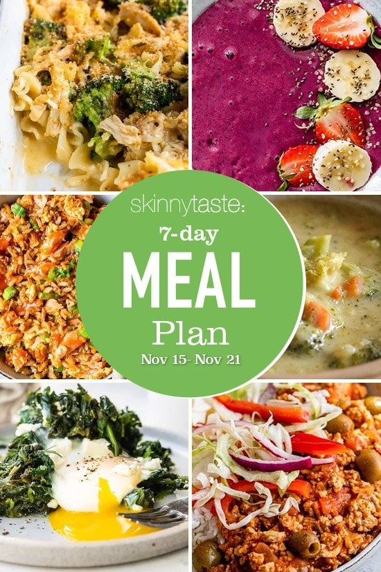 7 Day Healthy Meal Plan (November 15-21)
