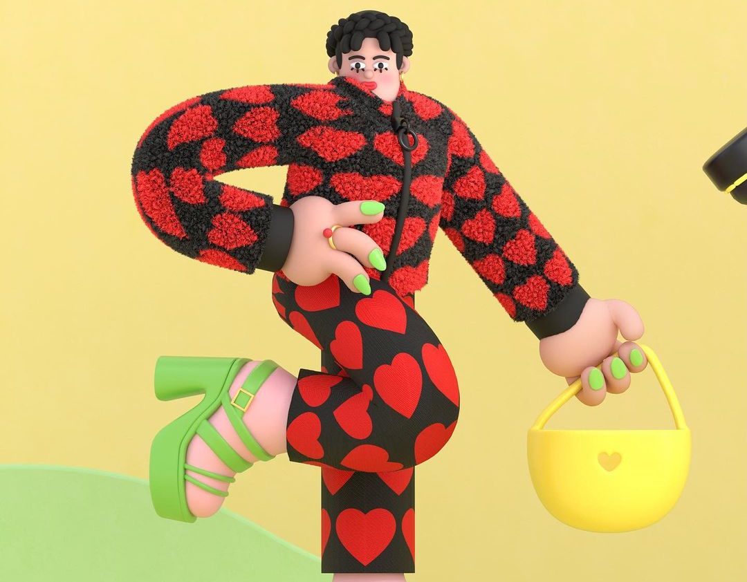 Artist Comes Up With Quirky Characters in Colorful Outfits